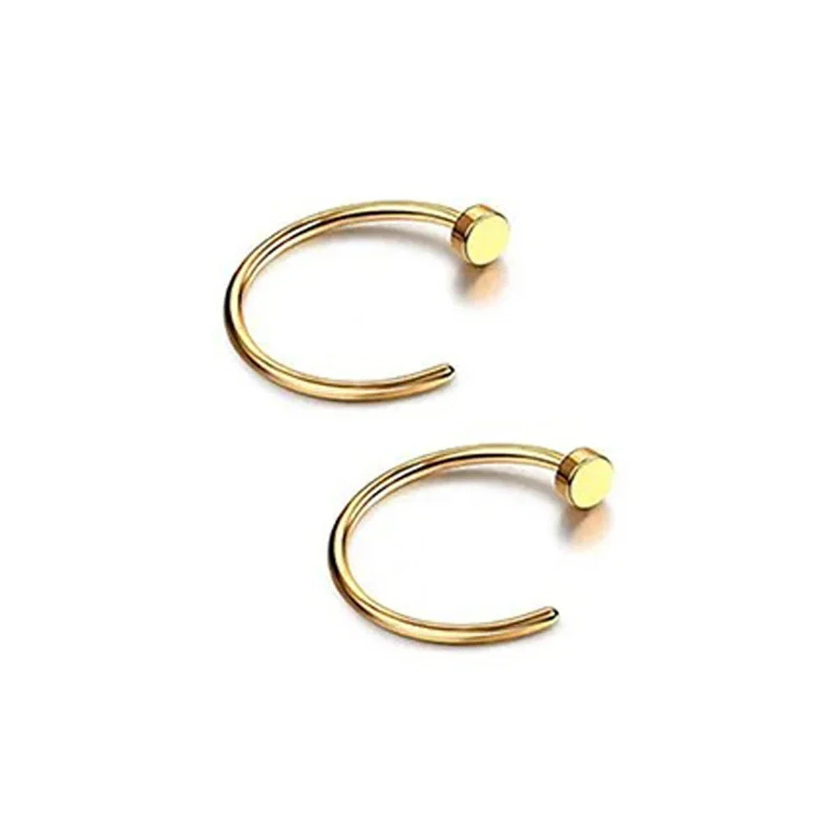 Set of 2/10 stainless steel fake nose rings for women and men, clip-on lip and labret nose piercing jewelry by Ansoff.
