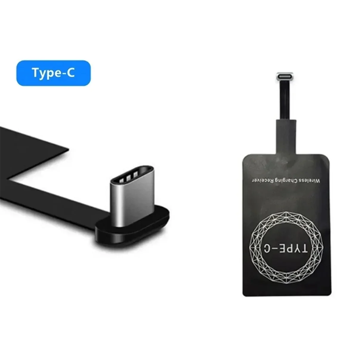 Type-C Wireless Charging Receiver Type C Fast Wireless Charger Adapter for