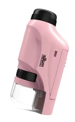 Ansoff handheld microscope with 60-120x magnification, LED light, battery-powered, suitable for kids' science exploration.