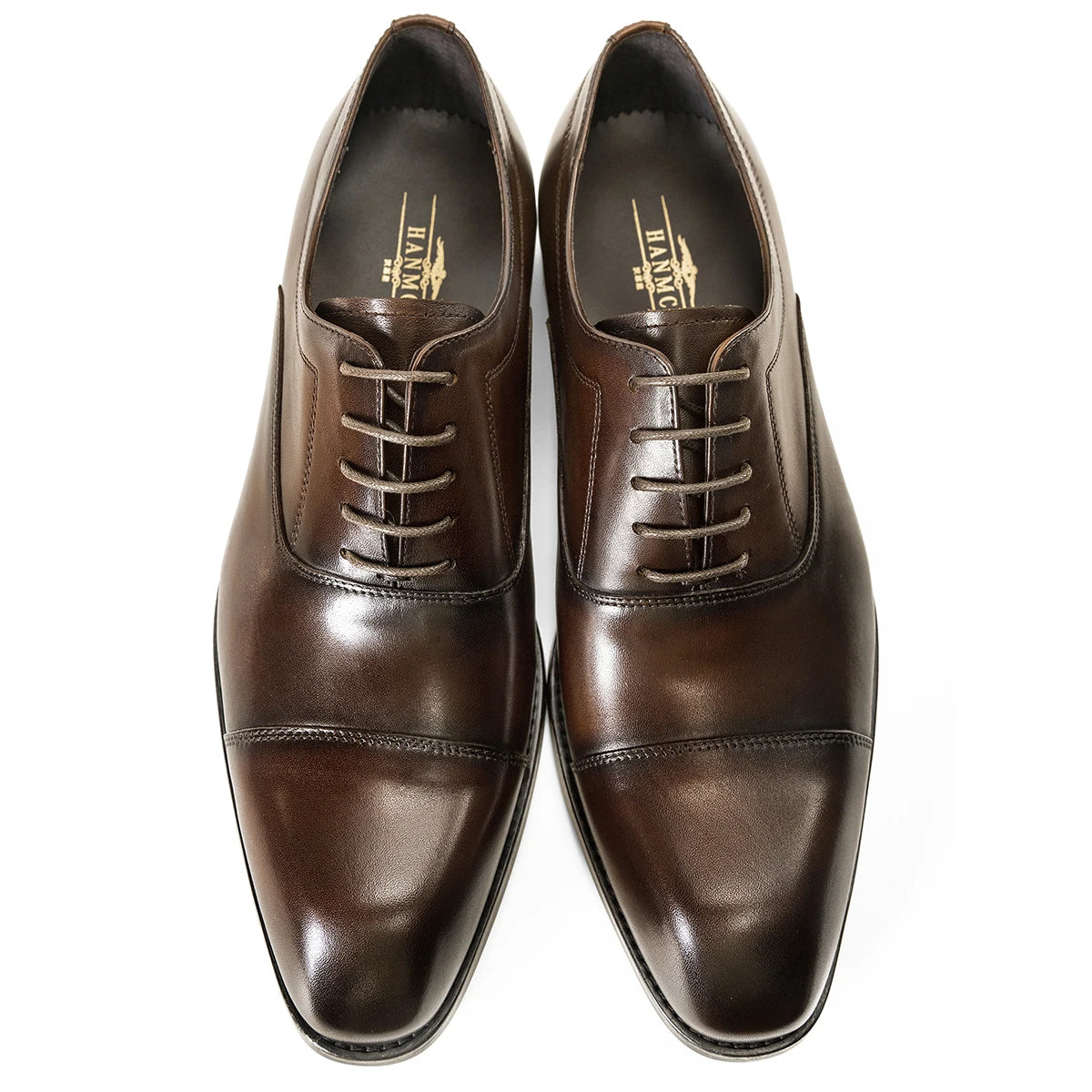 Men's 2025 Hanmce Oxford shoes by Ansoff, genuine leather breathable patent leather oxfords for stylish comfort.