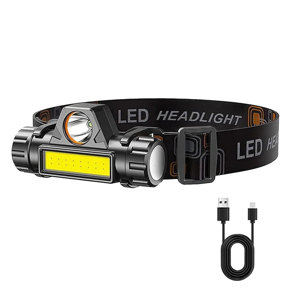 1-5PCS Rechargeable COB LED Headlamp Strong Magnetic Powerful Headlight Super Bright Waterproof Head Torch For Outdoor Fishing - Acros