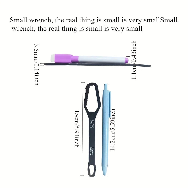 Ansoff universal double-ended wrench with adjustable head, self-tightening mechanism, and ratchet spanner for screw nuts 3-17mm.