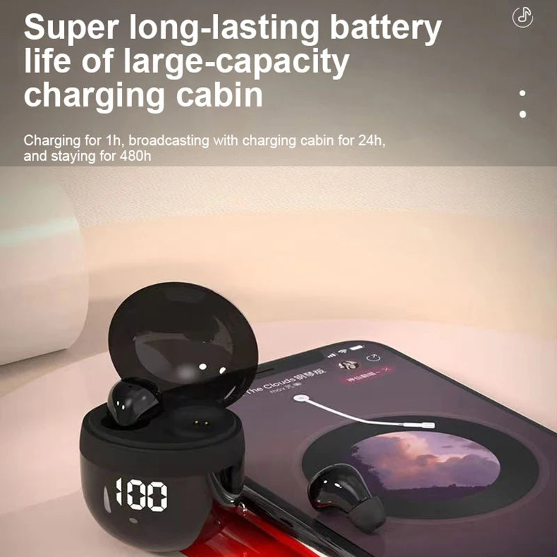 Ansoff wireless TWS mini earbuds with microphone, Bluetooth 5.3, in-ear design, noise reduction, suitable for phone calls.