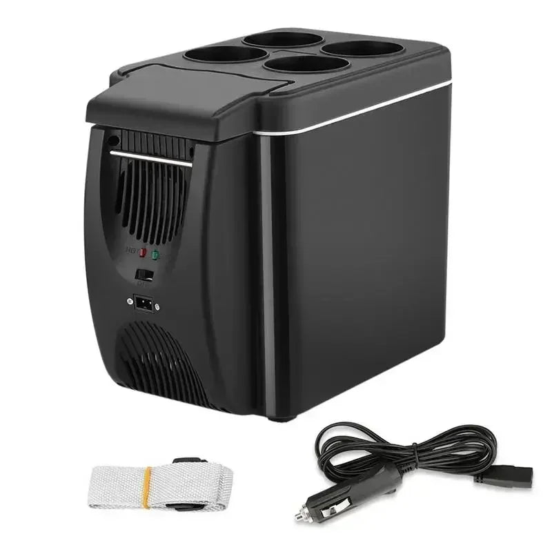 Ansoff portable 6L car refrigerator mini fridge with thermoelectric cooler, perfect for fruits and beverages in vehicles.