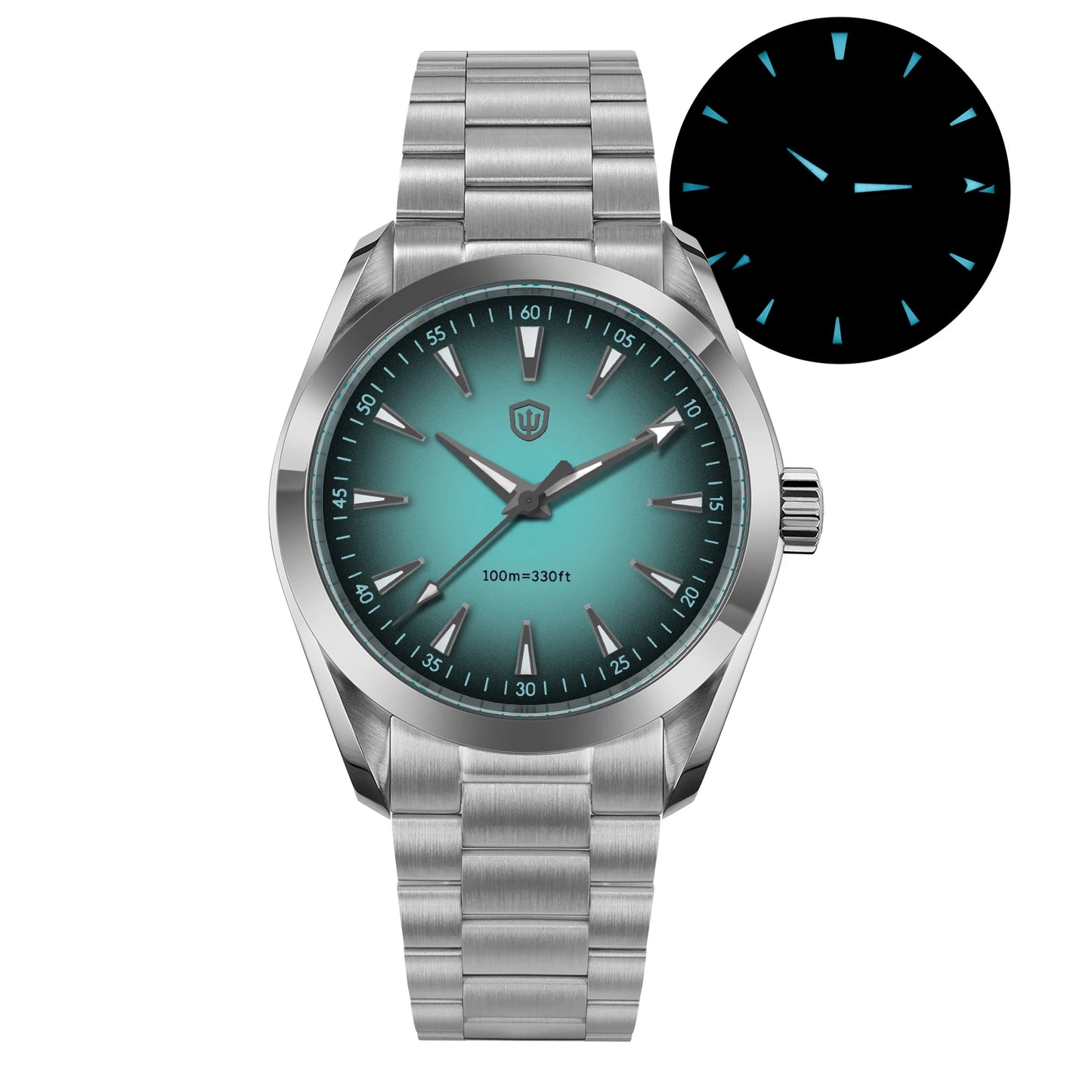 Watchdives WD0006 Watch VH31 Sweep Second Movement Domed Sapphire Crystal BGW9 Luminous 10Bar Waterproof 38mm Vintage Watches - Acros