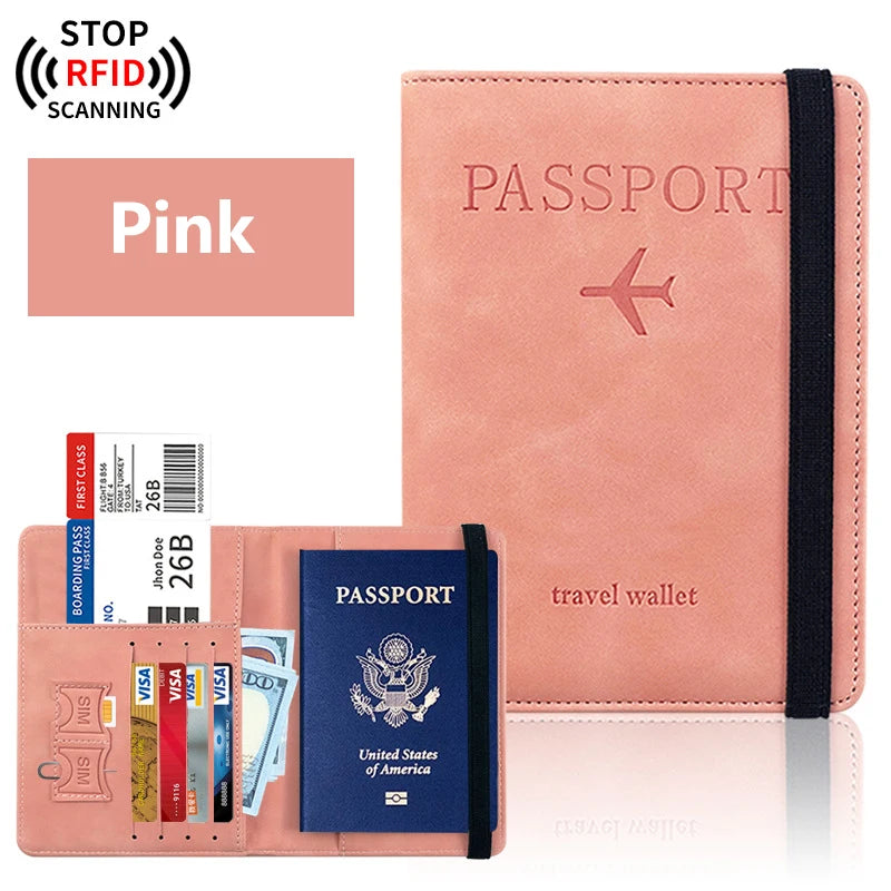 Ansoff passport holder with multiple compartments for travel essentials, made of durable material, suitable for women and men.