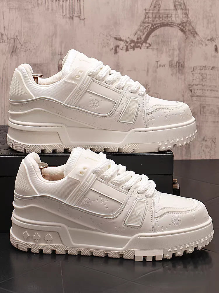 Designer Wedding Party Shoes Autumn Fashion Casual Sneakers Round Toe Thick Bottom Walking Office Leisure Loafers - Acros