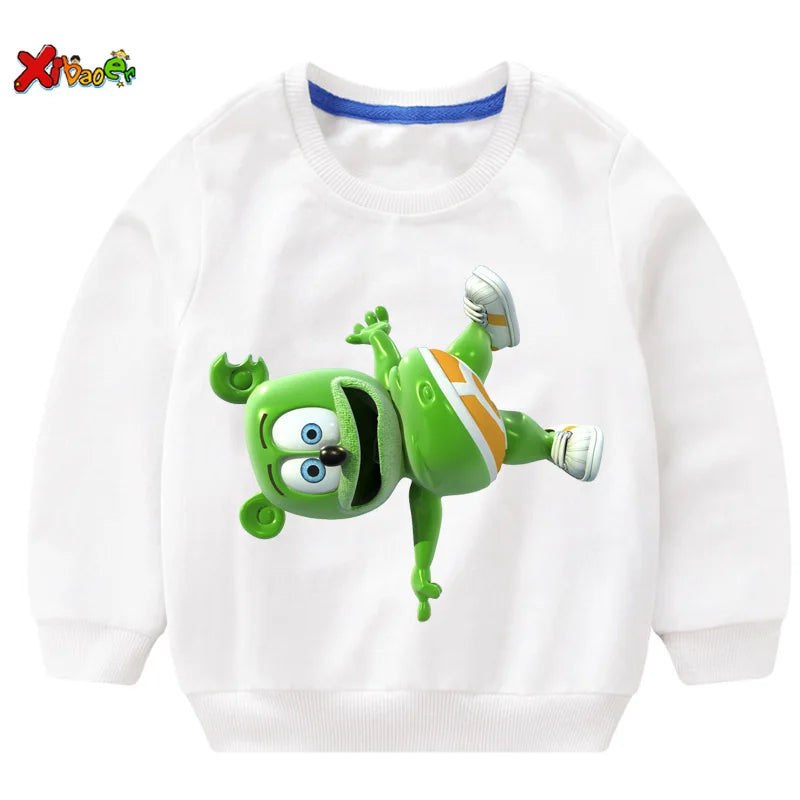 kids hoodies sweatshirts toddler Baby clothing Boys Girls Gummy Bears Print Casual t shirt spring Tops t shirt children Pullover - Acros
