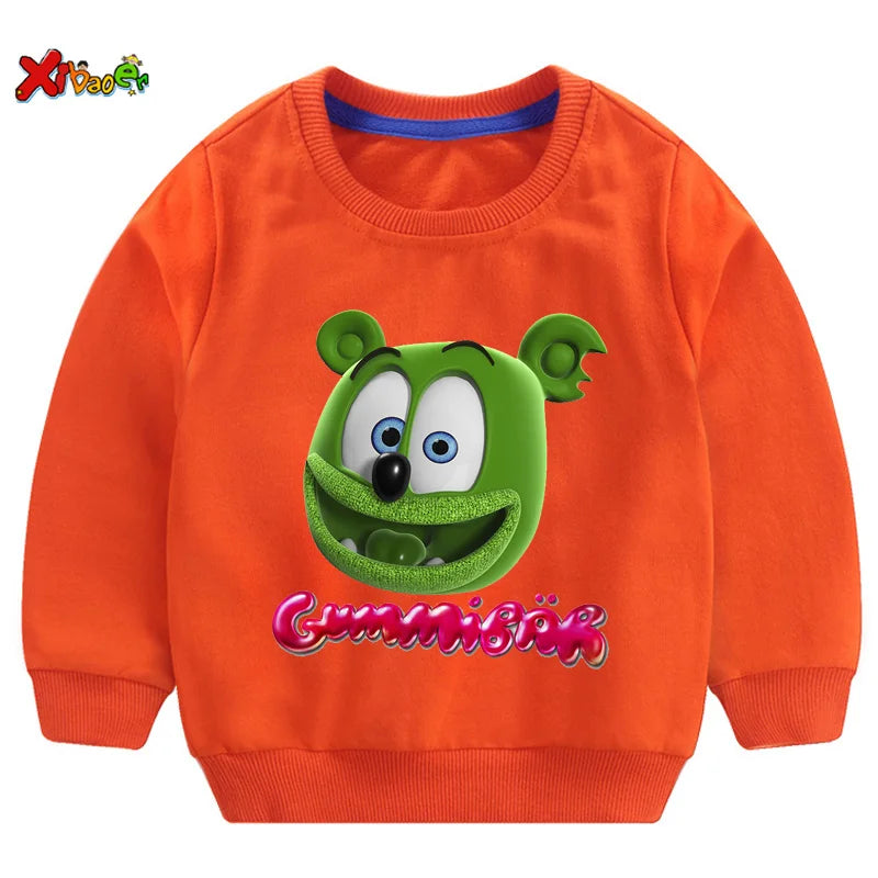 kids hoodies sweatshirts toddler Baby clothing Boys Girls Gummy Bears Print Casual t shirt spring Tops t shirt children Pullover - Acros