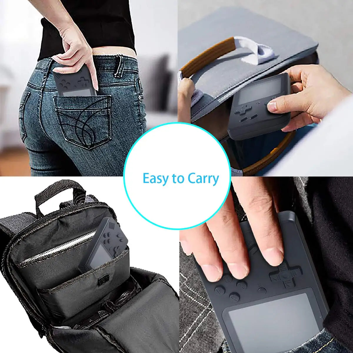 400 In 1 MINI Games Handheld Game Players Portable Retro Video Console Boy 8 Bit 3.0 Inch Color LCD Screen Games - Acros