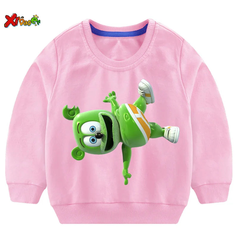 kids hoodies sweatshirts toddler Baby clothing Boys Girls Gummy Bears Print Casual t shirt spring Tops t shirt children Pullover - Acros