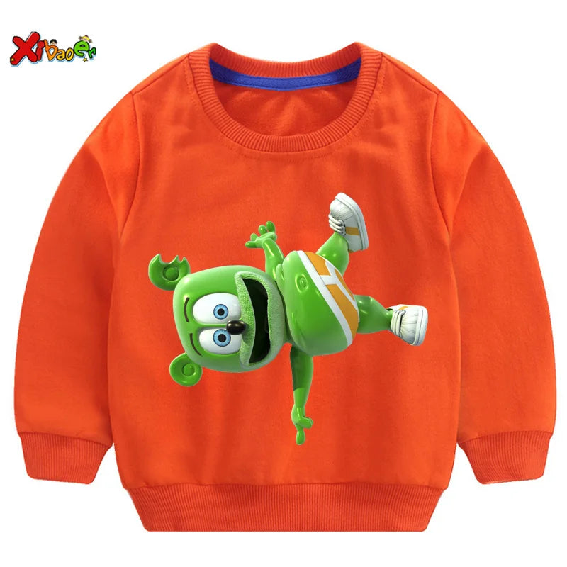 kids hoodies sweatshirts toddler Baby clothing Boys Girls Gummy Bears Print Casual t shirt spring Tops t shirt children Pullover - Acros