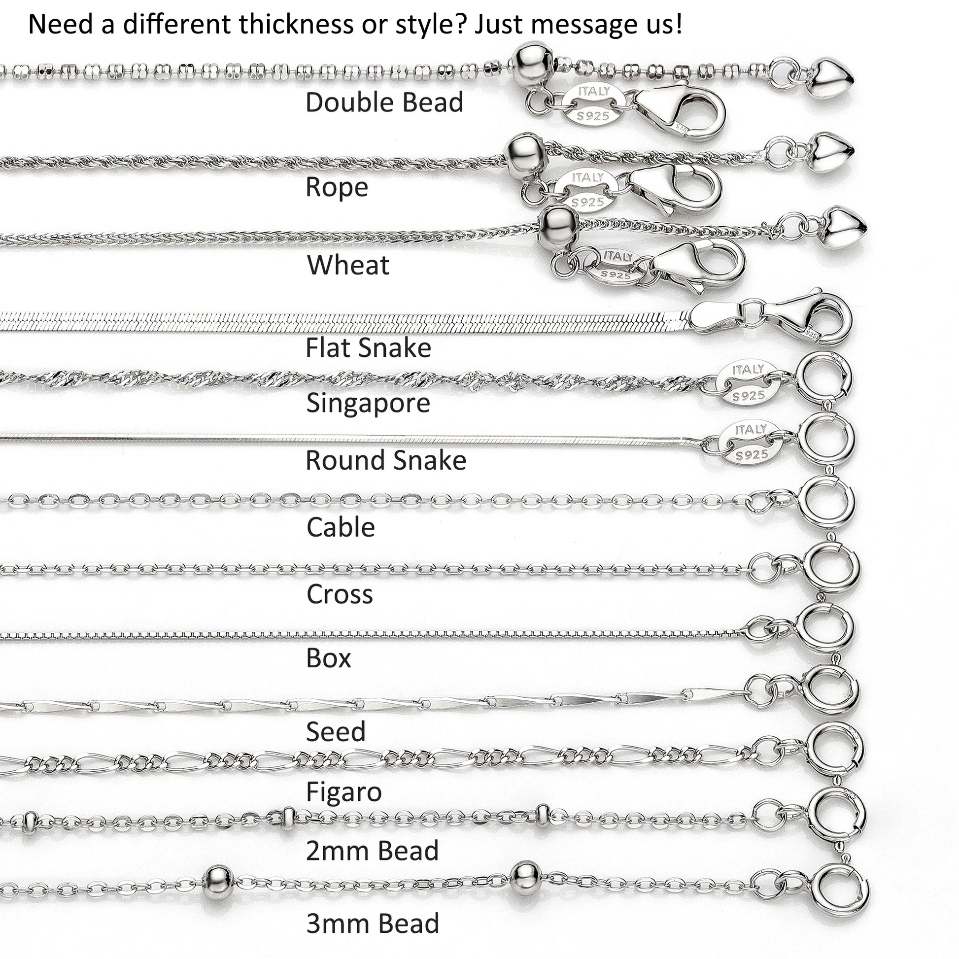 Silver Thin Chain, Gold Plated Necklace Fine Jewelry - Acros