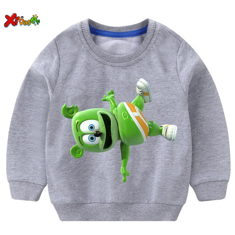 kids hoodies sweatshirts toddler Baby clothing Boys Girls Gummy Bears Print Casual t shirt spring Tops t shirt children Pullover - Acros
