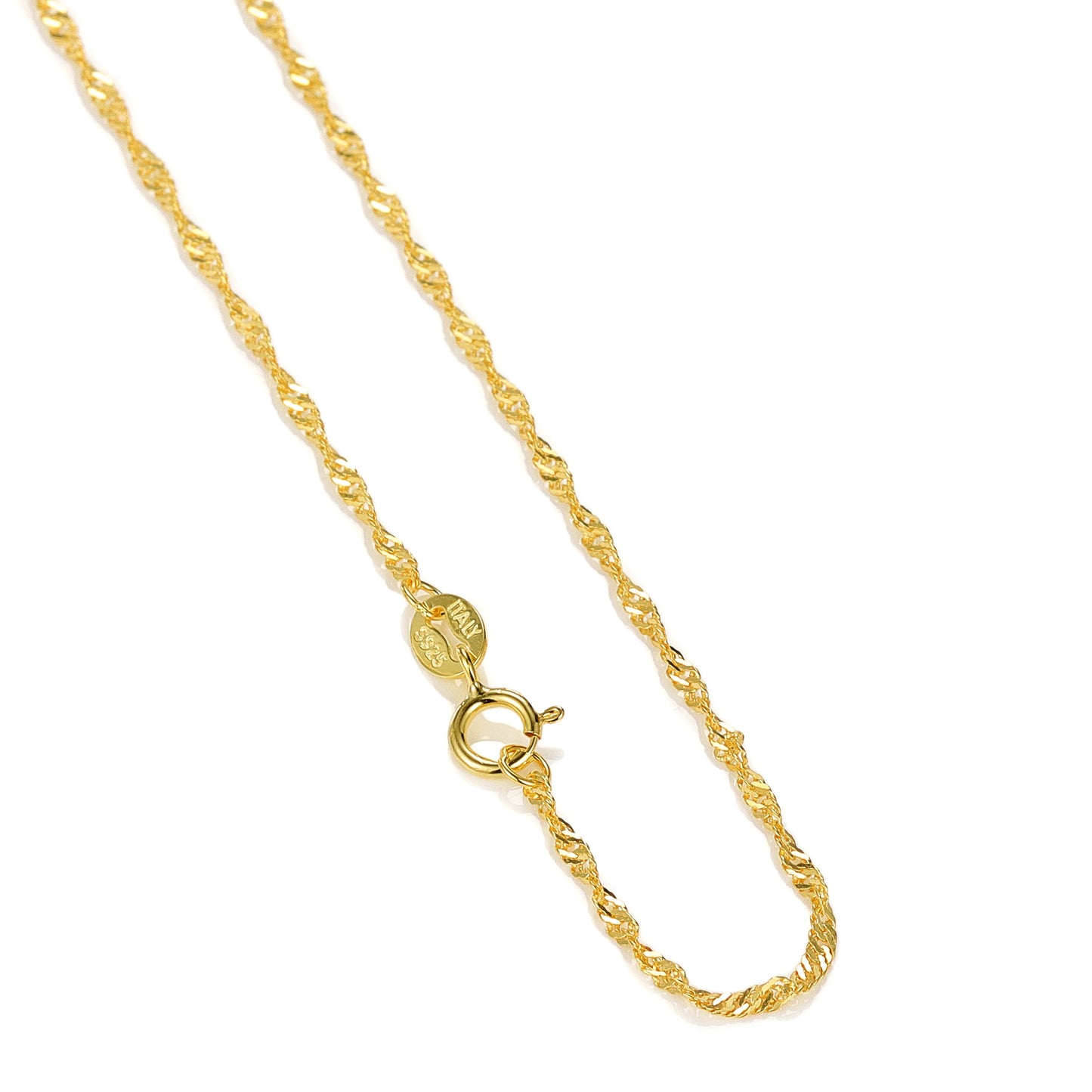 Silver Thin Chain, Gold Plated Necklace Fine Jewelry - Acros