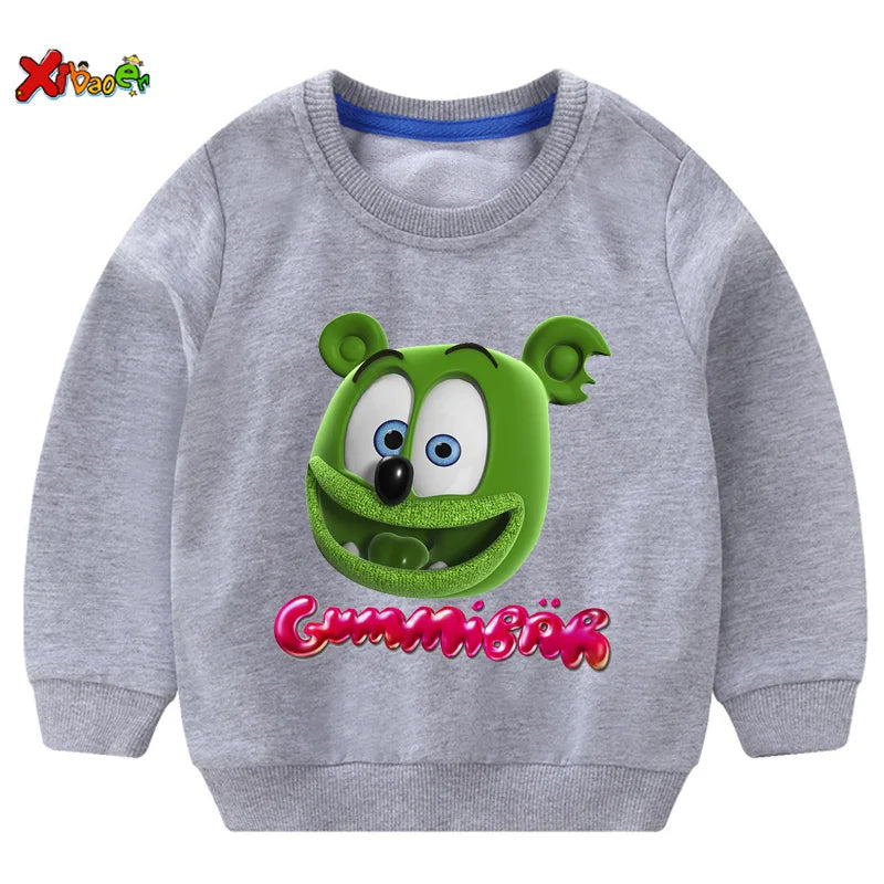 kids hoodies sweatshirts toddler Baby clothing Boys Girls Gummy Bears Print Casual t shirt spring Tops t shirt children Pullover - Acros