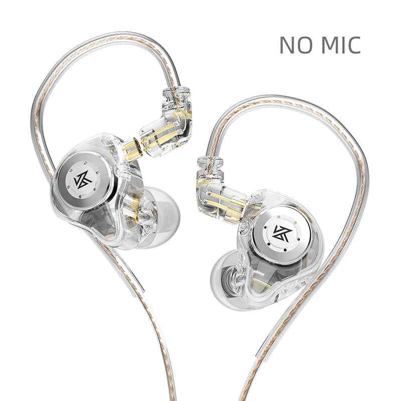 Ansoff KZ EDX Pro in-ear monitor earphones with dynamic drivers, wired design, stereo sound, noise cancelling, and bass-rich audio.