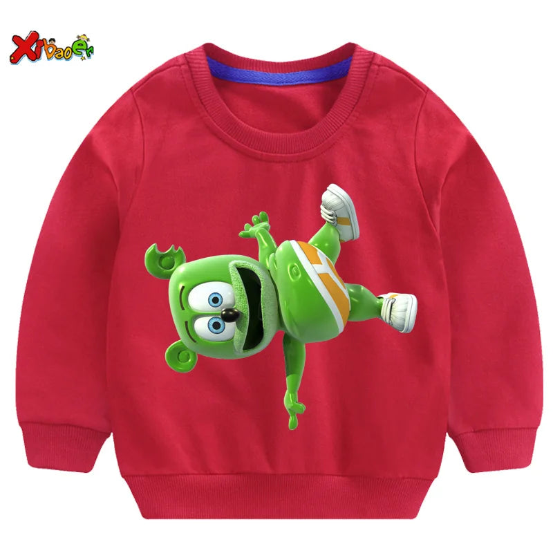 kids hoodies sweatshirts toddler Baby clothing Boys Girls Gummy Bears Print Casual t shirt spring Tops t shirt children Pullover - Acros