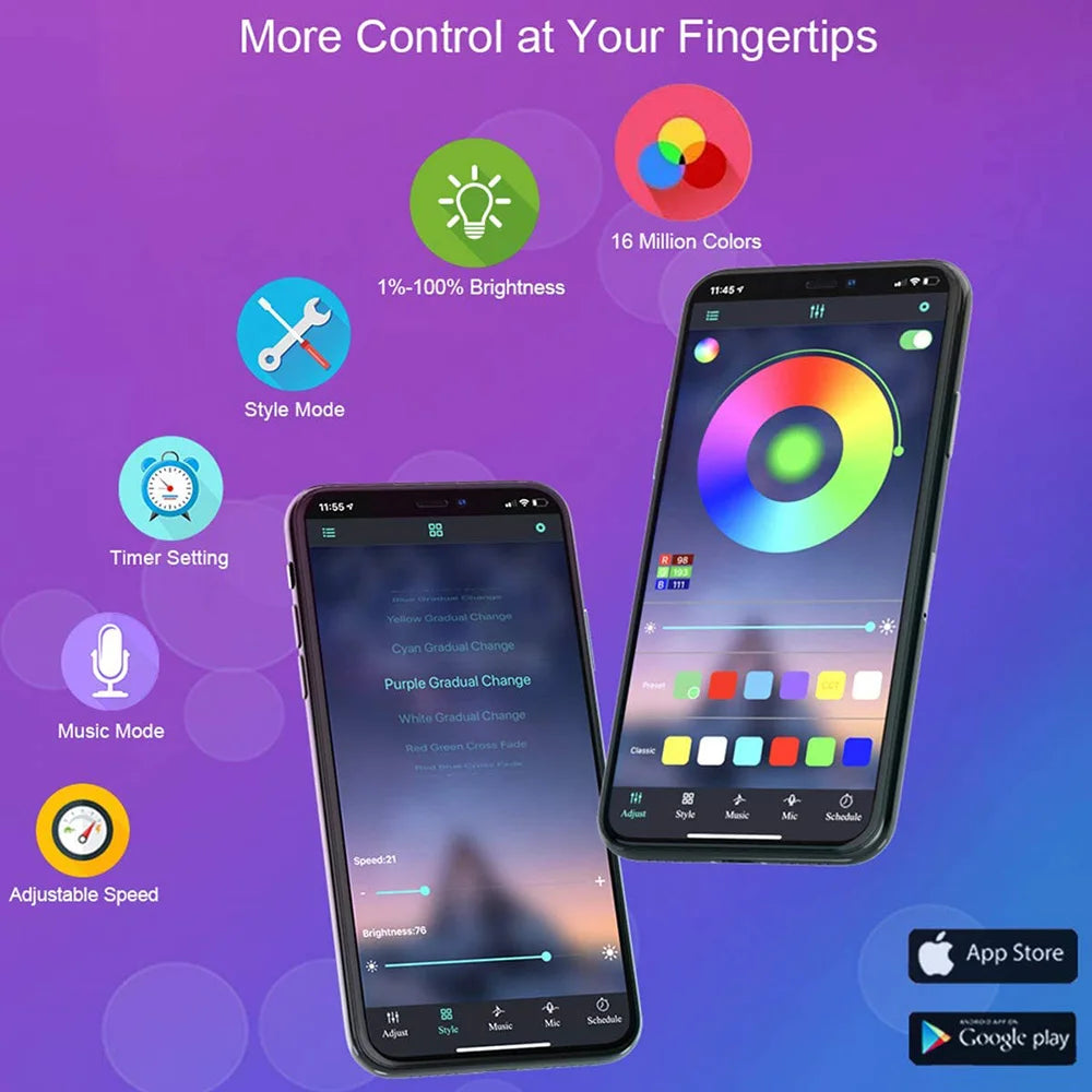 Flexible Ansoff RGB LED strip light with 5050 SMD diodes, USB power, self-adhesive tape for TV and desktop lighting.