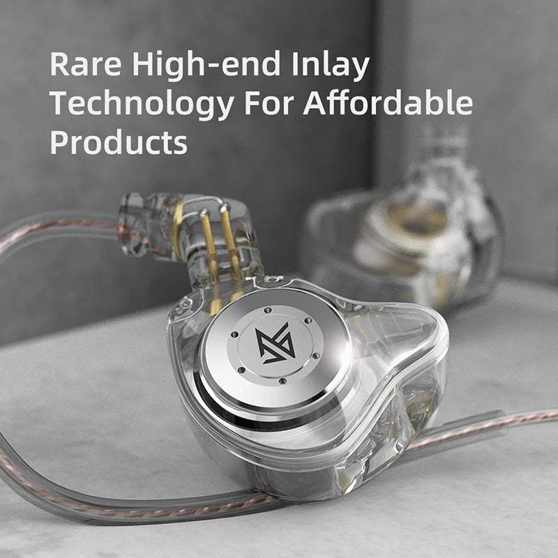 Ansoff KZ EDX Pro in-ear monitor earphones with dynamic drivers, wired stereo headphones, bass, noise cancelling design.