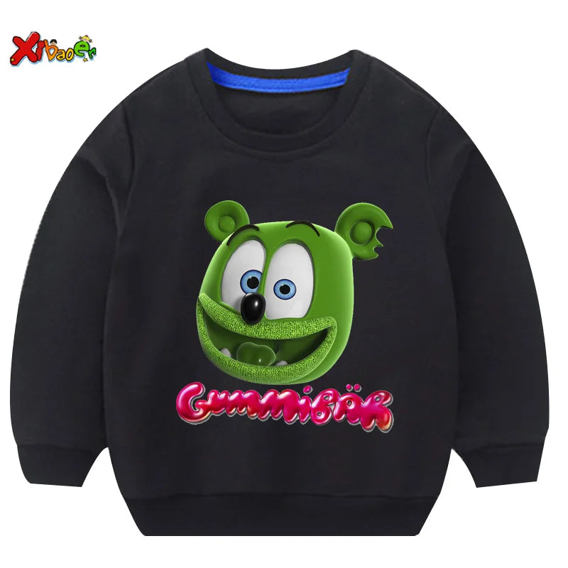 kids hoodies sweatshirts toddler Baby clothing Boys Girls Gummy Bears Print Casual t shirt spring Tops t shirt children Pullover - Acros