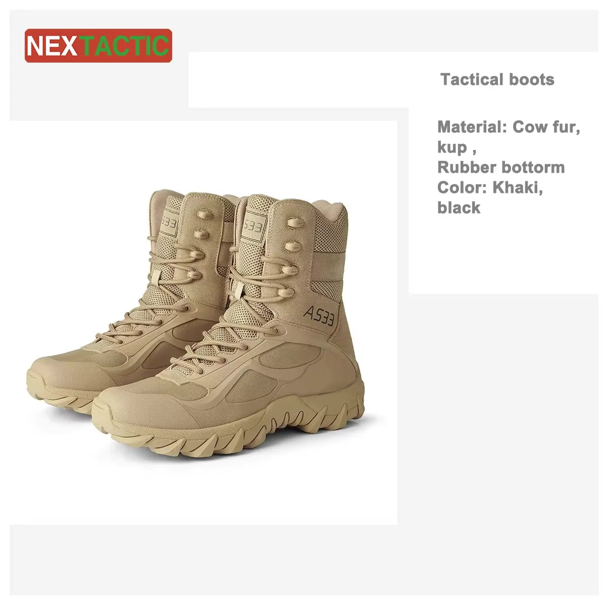 Men's Waterproof Tactical Boots by Manufacturer Breathable High School Outdoor Shoes Desert Hiking Leather Boots OEM Support - Acros