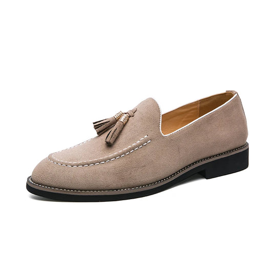 Men Loafers Suede Leather Shoes Slip-on Driving Leather Shoes Man Casual Moccasins Shoe - Acros