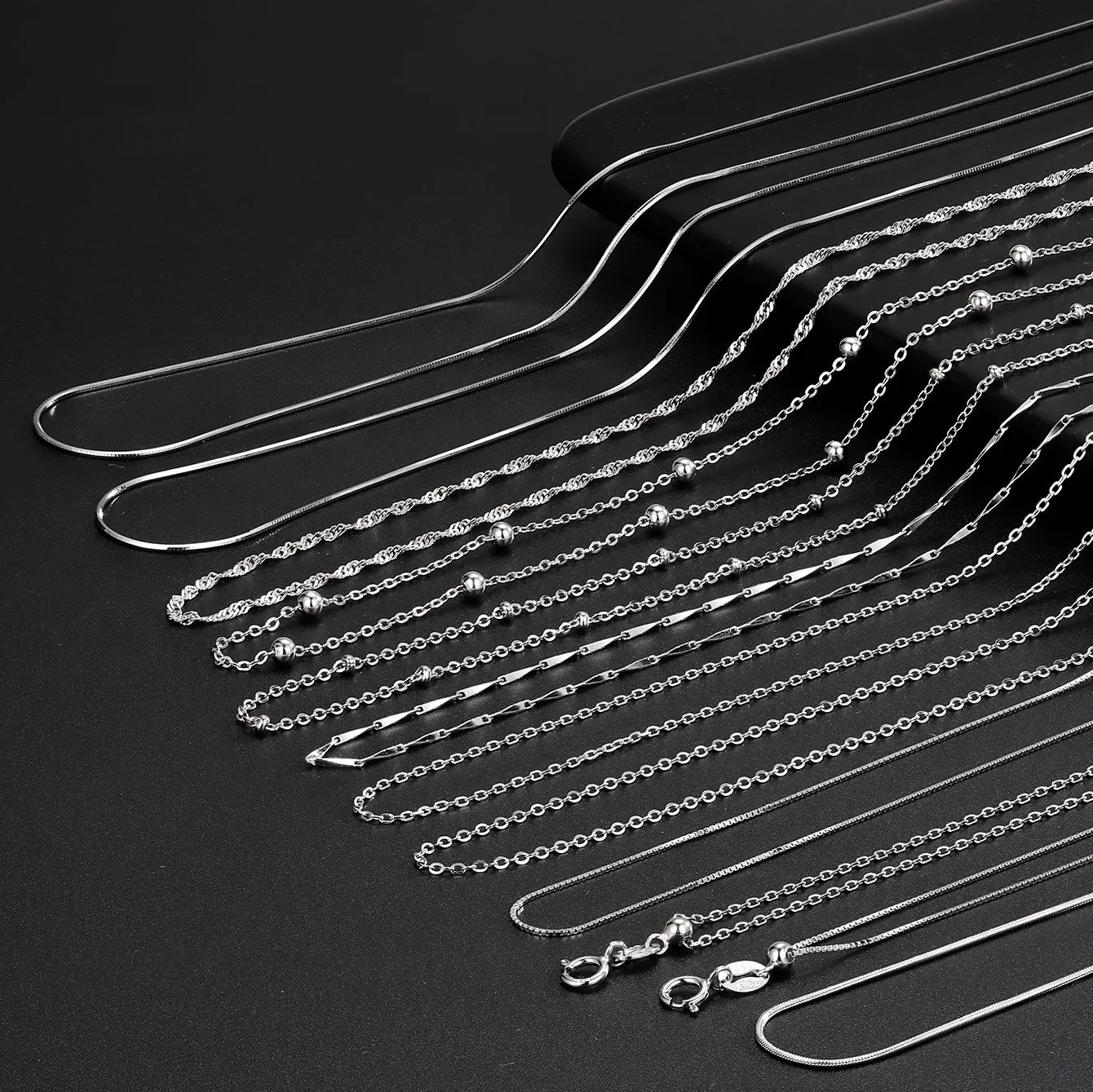 Silver Thin Chain, Gold Plated Necklace Fine Jewelry - Acros