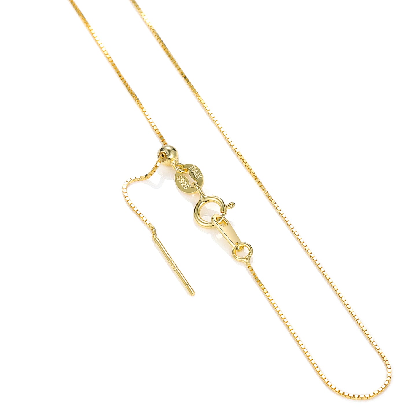 Silver Thin Chain, Gold Plated Necklace Fine Jewelry - Acros