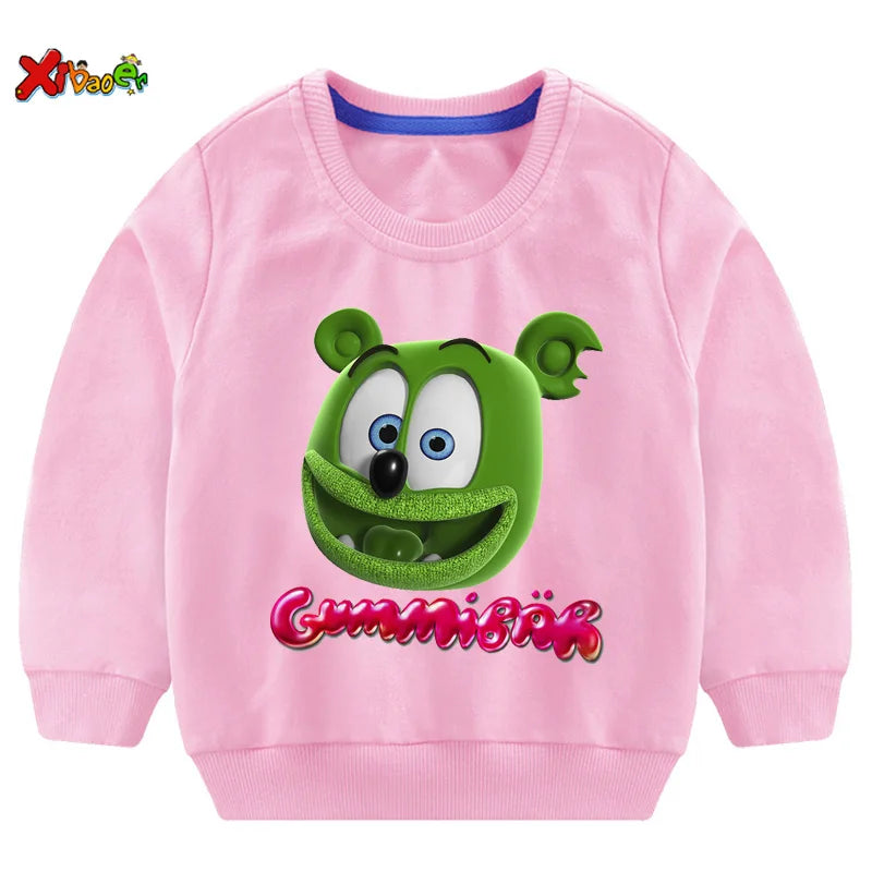 kids hoodies sweatshirts toddler Baby clothing Boys Girls Gummy Bears Print Casual t shirt spring Tops t shirt children Pullover - Acros