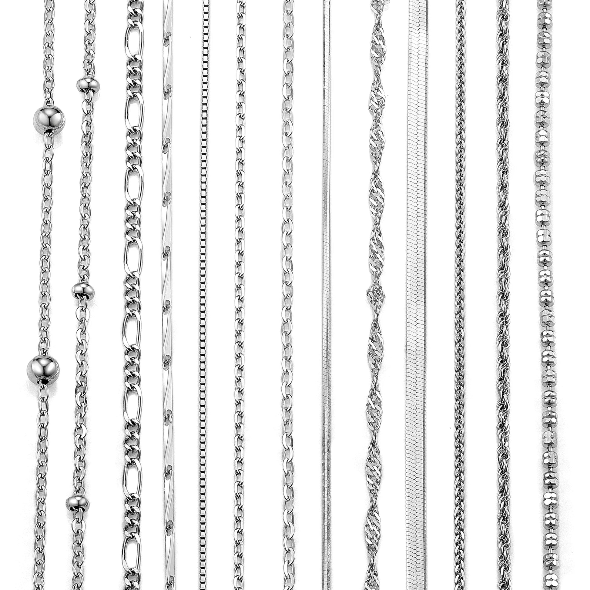 Silver Thin Chain, Gold Plated Necklace Fine Jewelry - Acros