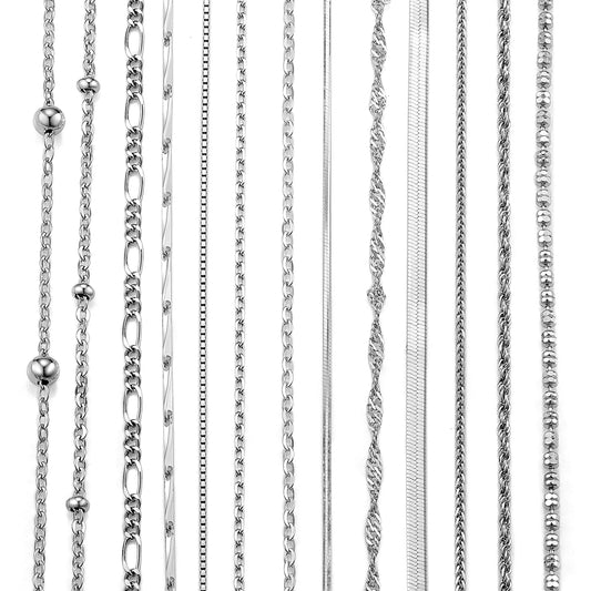 Silver Thin Chain, Gold Plated Necklace Fine Jewelry - Acros