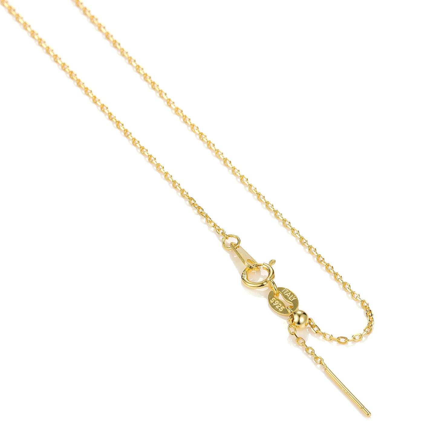 Silver Thin Chain, Gold Plated Necklace Fine Jewelry - Acros