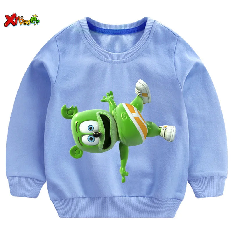 kids hoodies sweatshirts toddler Baby clothing Boys Girls Gummy Bears Print Casual t shirt spring Tops t shirt children Pullover - Acros