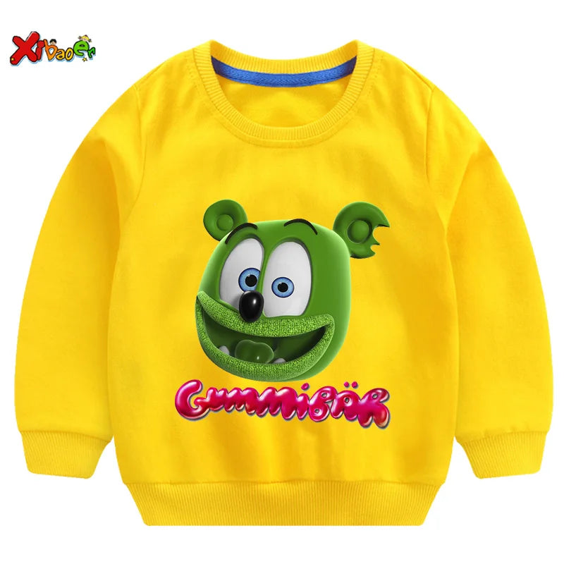 kids hoodies sweatshirts toddler Baby clothing Boys Girls Gummy Bears Print Casual t shirt spring Tops t shirt children Pullover - Acros