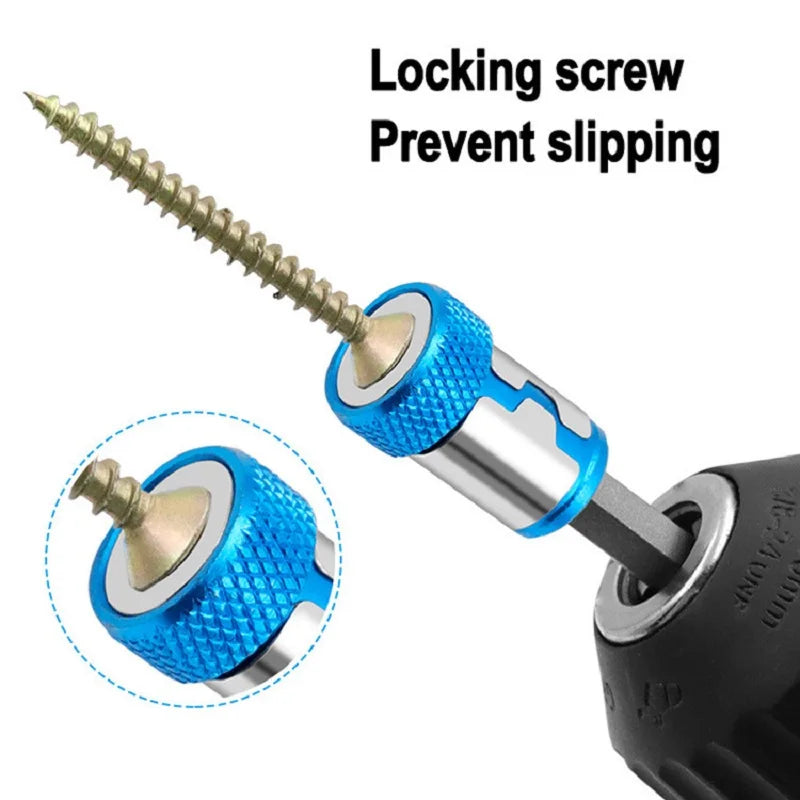 Ansoff magnetic alloy screwdriver bit with magnetic ring for secure screw fastening, anti-corrosion and durable design.