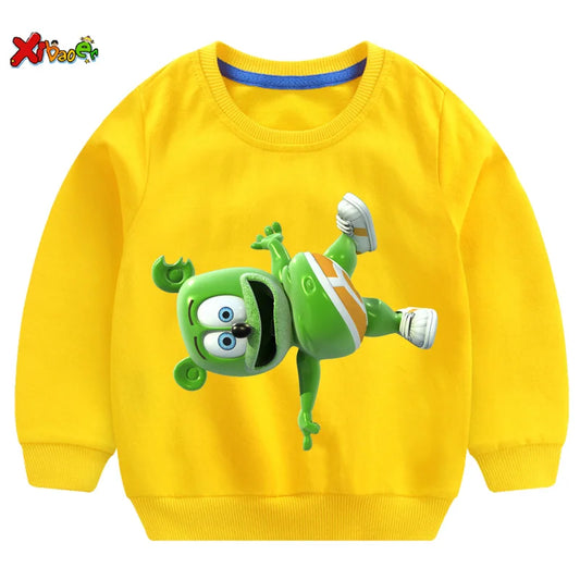 kids hoodies sweatshirts toddler Baby clothing Boys Girls Gummy Bears Print Casual t shirt spring Tops t shirt children Pullover - Acros