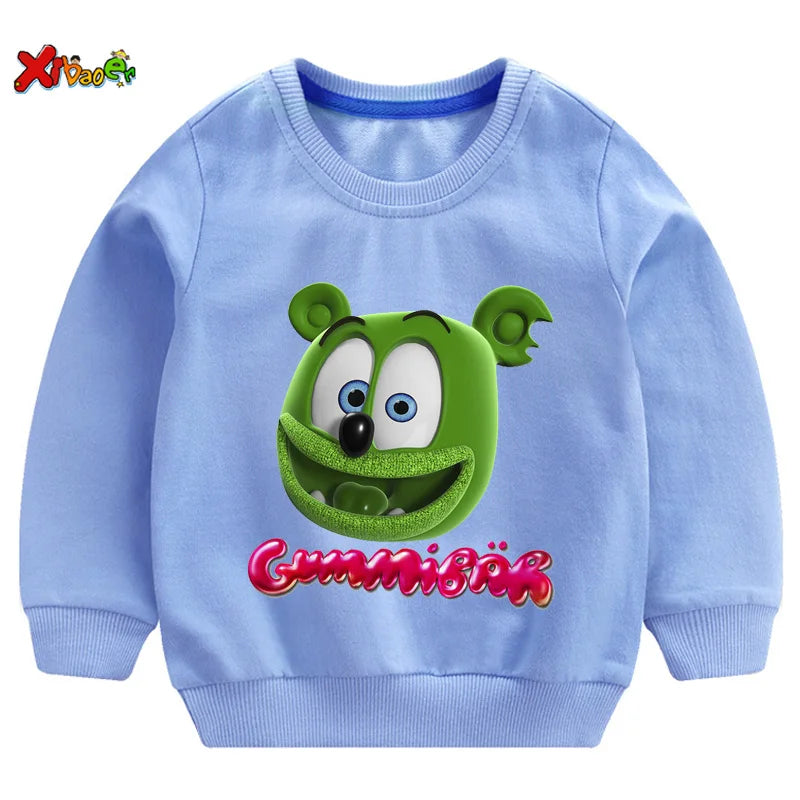 kids hoodies sweatshirts toddler Baby clothing Boys Girls Gummy Bears Print Casual t shirt spring Tops t shirt children Pullover - Acros