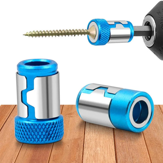 Ansoff magnetic alloy screwdriver bit with magnetic ring, anti-corrosion coating, designed for secure screw driving and drill use.