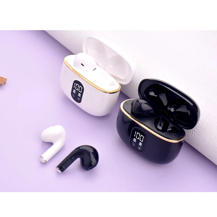 US Warehouse T02 Bt V5.3 EDR Wireless Earbuds Earphones Led Display Waterproof in Ear Noise Reduction Phone Eletronic Headphones - Acros