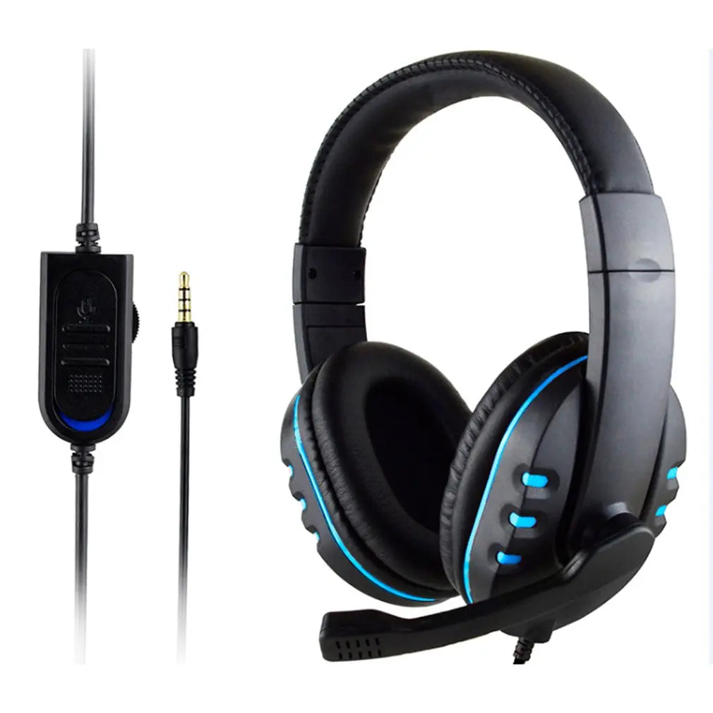 Headphones 3.5mm Wired Gaming Headset Earphones Music For PS4 Play Station 4 Game PC Chat computer With Microphone - Acros