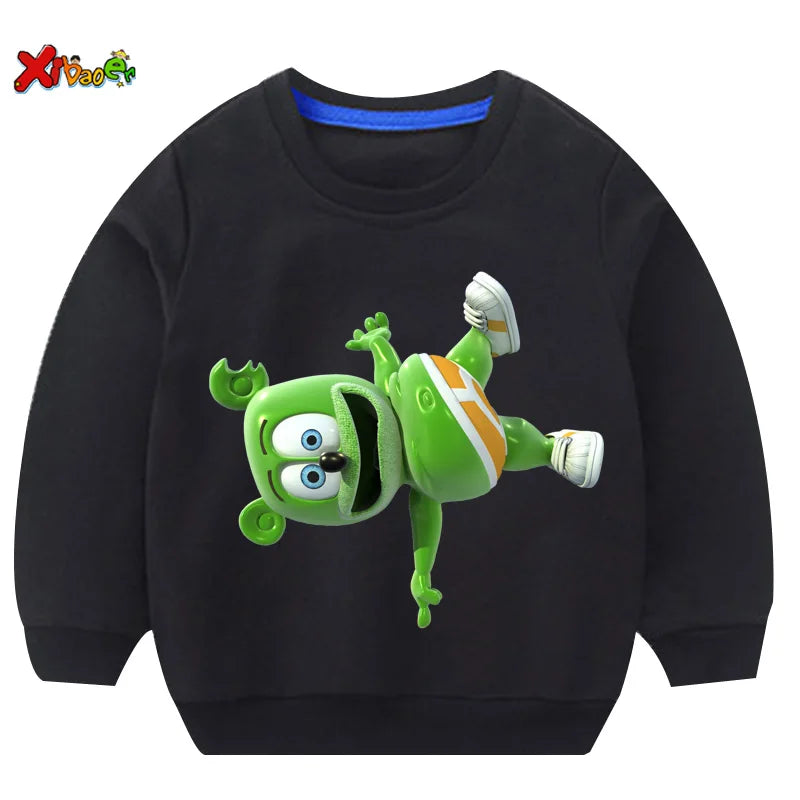 kids hoodies sweatshirts toddler Baby clothing Boys Girls Gummy Bears Print Casual t shirt spring Tops t shirt children Pullover - Acros