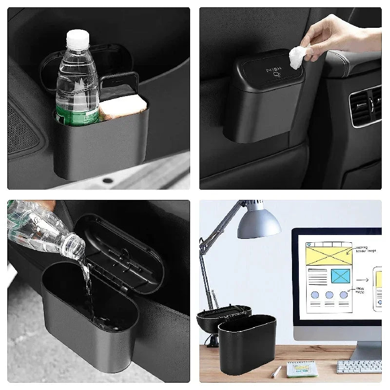 Car Trash Can (with Lid) Contains 60 (300) Garbage Bags, Small Car Trash Can, Leak-proof Mini Car Accessories - Acros