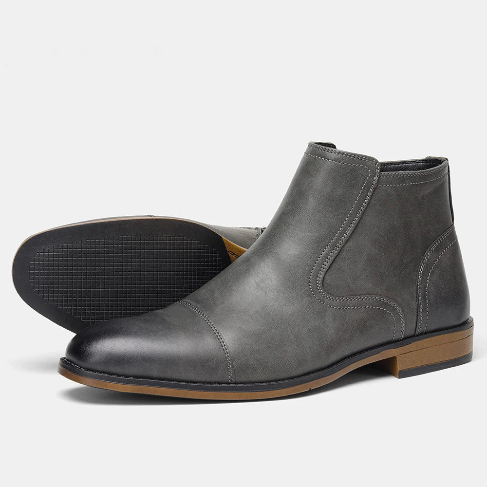 Men's comfortable fashion boots by Ansoff, featuring leather material and modern stylish design.