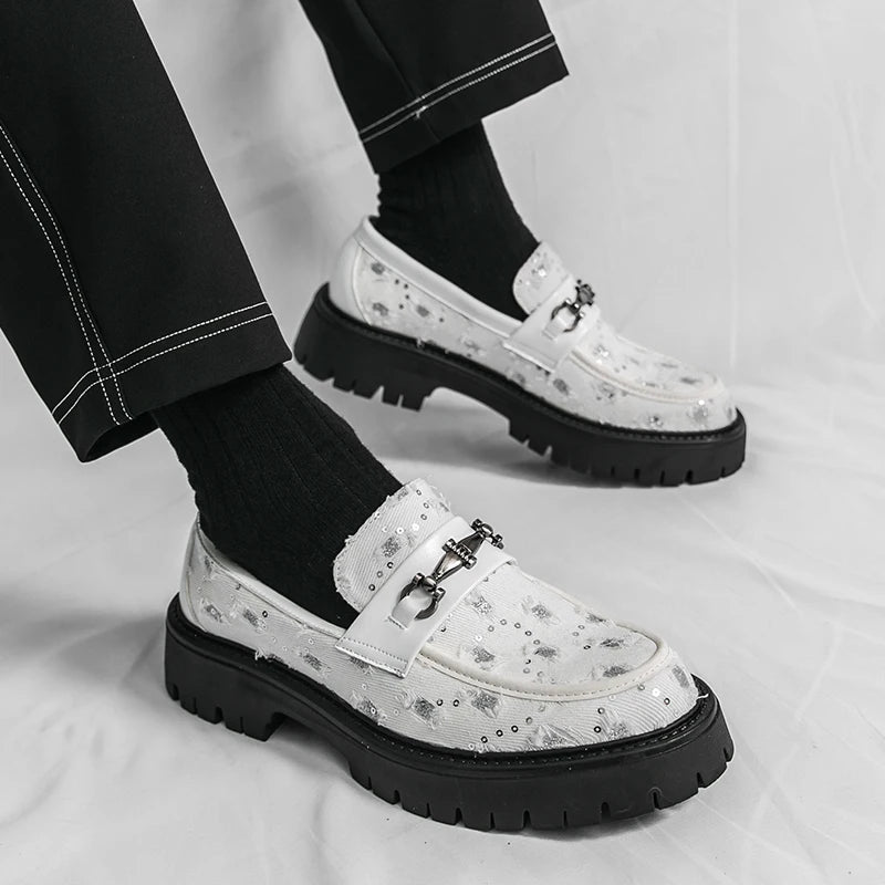 Hot selling thick soled men's shoes Trendy brand designer style Outdoor fashion street walking Daily Young Work Shoes 38-46 - Acros