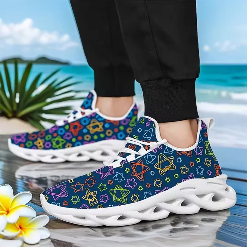 Ansoff men's comfortable platform sneakers with soft sole, lace-up design, ideal for walking, training, and athletic gym use.