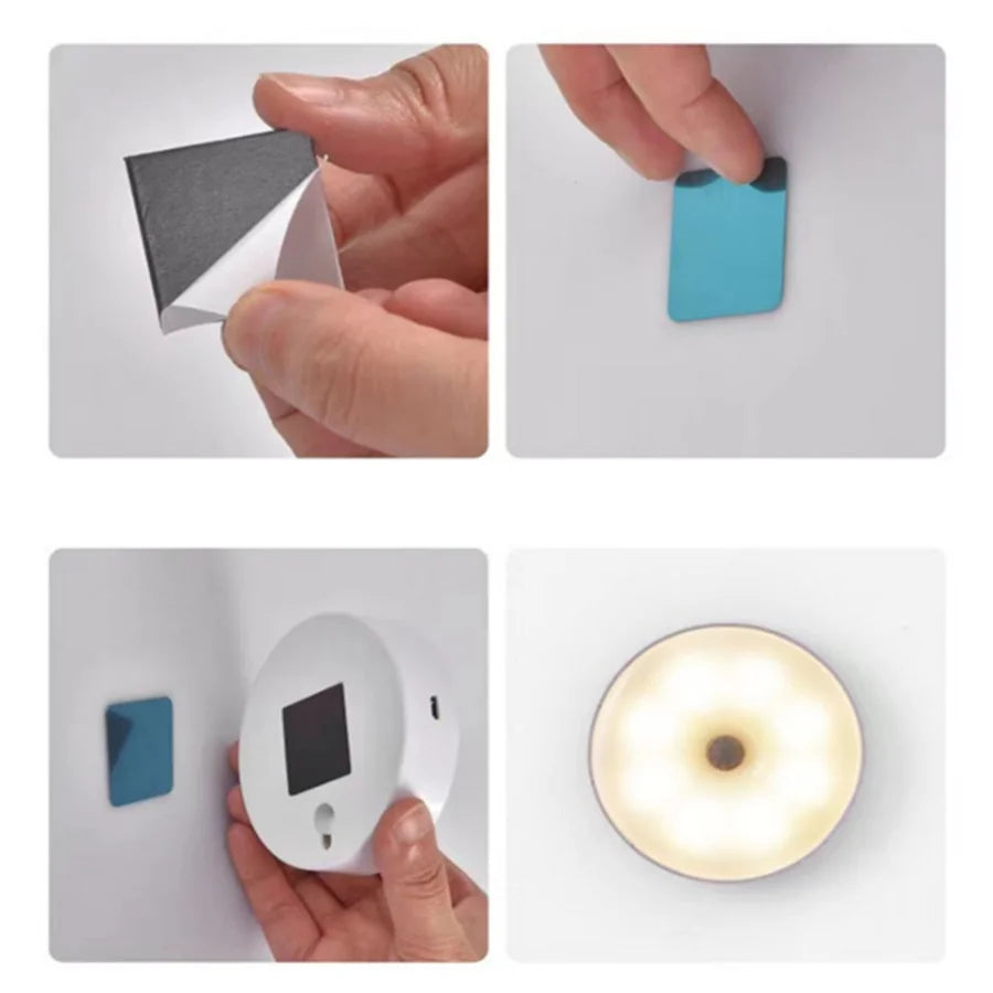 Motion Sensor Light Led USB NightLights Rechargeable Lamp for Bedroom Staircase Hallway Wardrobe Cupboard Lighting - Acros