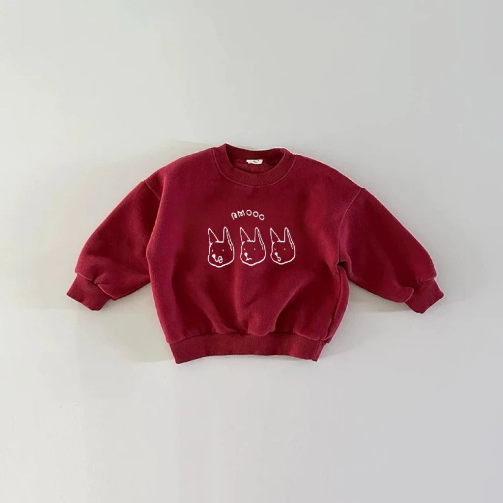 Long Sleeve Sweatshirts Spring/Fall Simple Casual Hoodies For Boys And Girls Lovely Round Neck Pullovers Baby Trendy Clothes