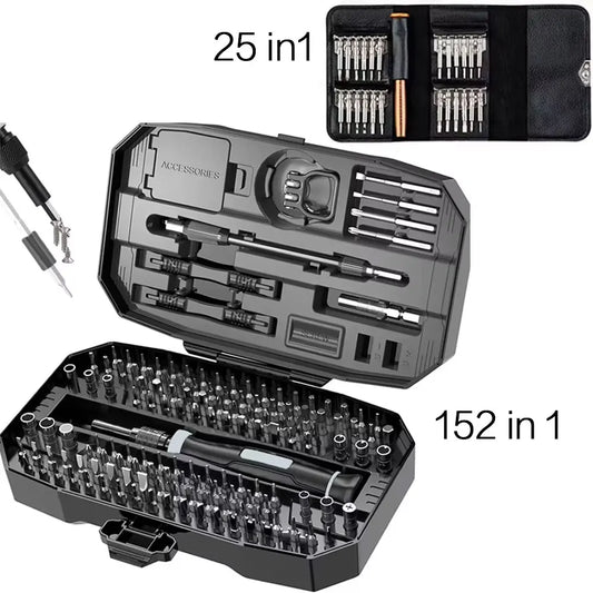Precision Screwdriver Set, Laptop Tool Kit, 152/25 in 1 Professional Computer Screwdriver Repair Kit T5 T6 Torx Screwdriver - Acros