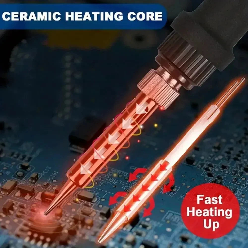 2026 Electric Soldering Iron Kits (SKU:10-IN-1)(16-IN-1)(20-IN-1) 60W Adjustable Temperature Replaceable Soldering Iron Welding - Acros